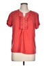 Maison Scotch Red Short Sleeve Blouse Size Lg (3) - photo 1