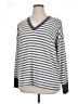 Ann Taylor LOFT Stripes Gray Pullover Sweater Size XL - photo 1
