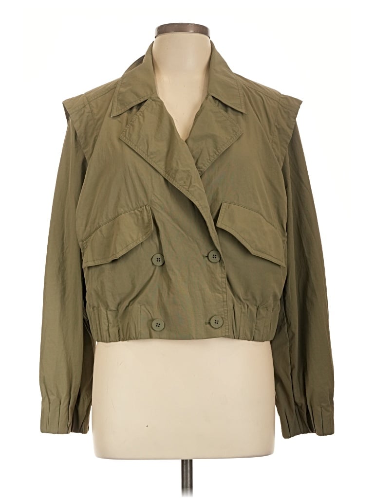 Pre-owned Dkny Cardigan Sweater In Green