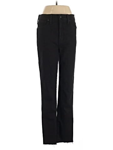 Madewell Tall Stovepipe Jeans in Black Rinse Wash (view 1)