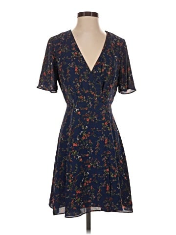 Madewell Amaranth Wrap Dress in Moonless Floral (view 1)