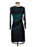 DKNY Graphic Teal Cocktail Dress Size 4 (petite) - photo 1