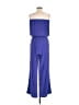 Zoa 100% Polyester Solid Blue Jumpsuit Size M - photo 2