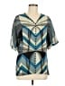 Robert Graham 100% Silk Teal Short Sleeve Silk Top Size M (estimated) - photo 1