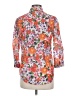 HD in Paris Floral Orange 3/4 Sleeve Blouse Size 6 - photo 2