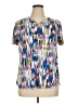 Westbound Silver Short Sleeve Blouse Size 1X - photo 1