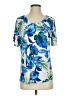 Sara Studio Blue Short Sleeve Top Size S - photo 1