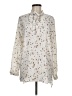 14th & Union 100% Polyester Stars Ivory Long Sleeve Blouse Size M - photo 1