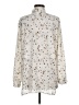 14th & Union 100% Polyester Stars Ivory Long Sleeve Blouse Size M - photo 2