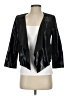 Anne Klein 100% Leather Metallic Black Blazer Size XS - photo 1