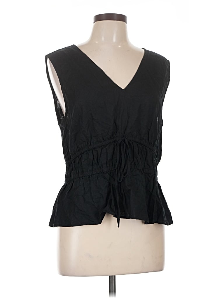 Pre-owned Gap Sleeveless Blouse In Black