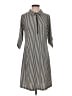 Mlle Gabrielle Stripes Silver Casual Dress Size S - photo 1