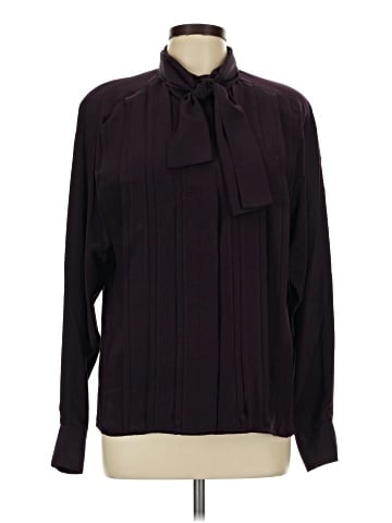 Linda Allard Ellen Tracy Long Sleeve Silk Top (view 1)
