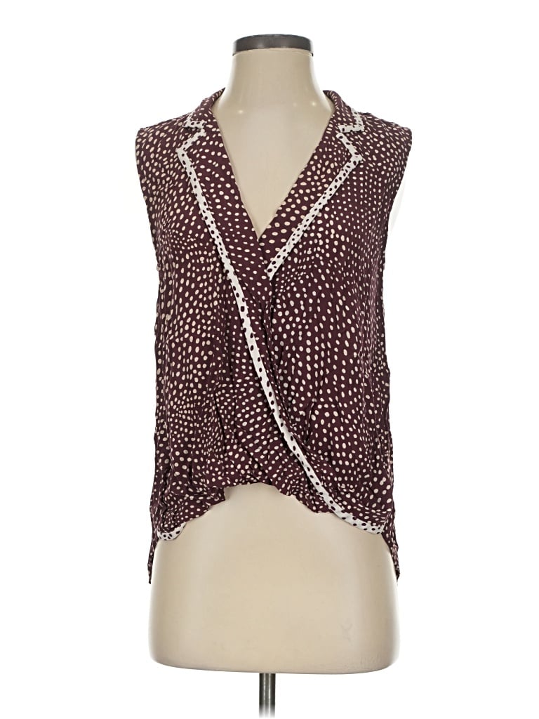 Pre-owned Rag & Bone Sleeveless Blouse In Burgundy