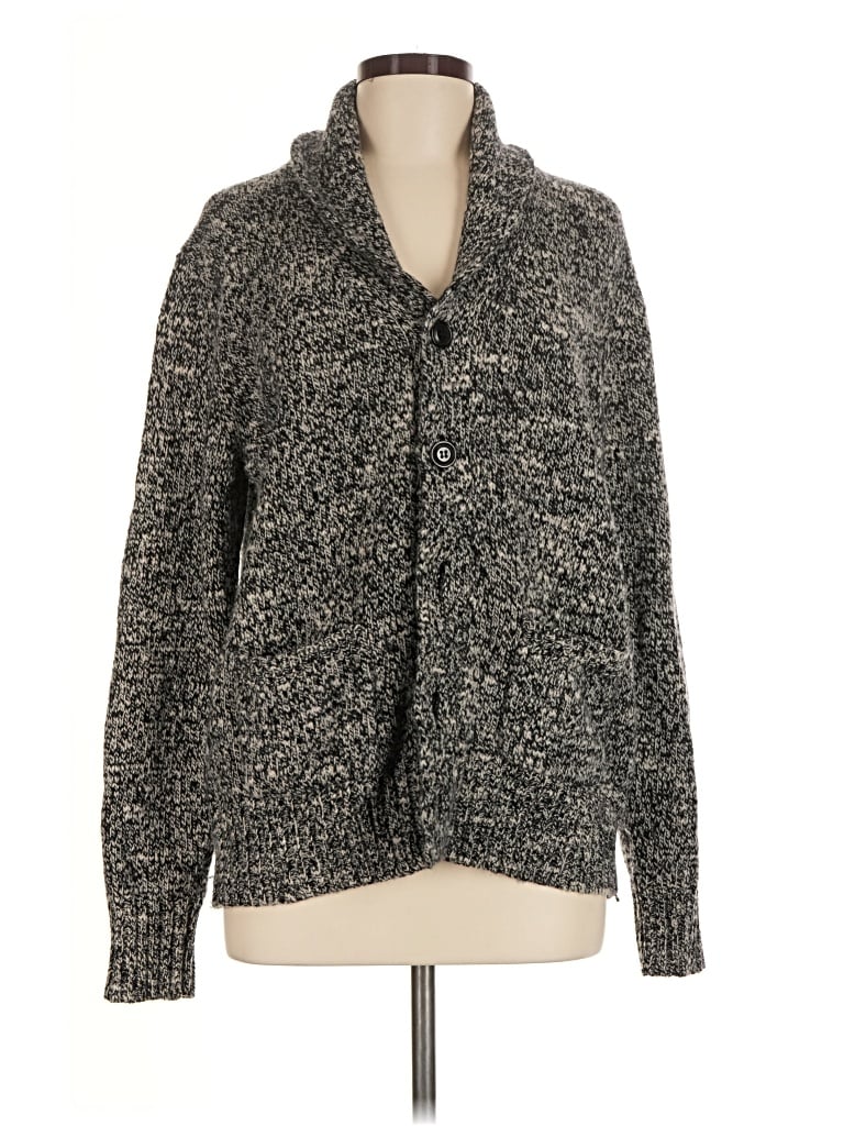 Pre-owned Jcrew Wool Cardigan Sweater In Gray