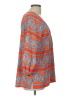 Mud Pie Orange 3/4 Sleeve Blouse Size L - photo 4