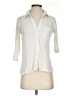 Theory Ivory 3/4 Sleeve Button-Down Shirt Size Sm - XS - photo 1