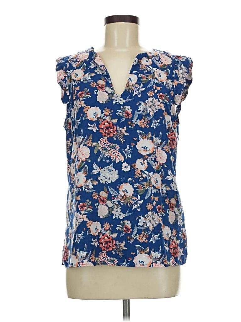 Pre-owned 41hawthorn Sleeveless Blouse In Blue