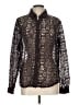 Ultra Pink 100% Polyester Black Long Sleeve Blouse Size L - photo 1