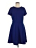 Elle Solid Blue Casual Dress Size M - photo 1
