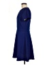 Elle Solid Blue Casual Dress Size M - photo 5