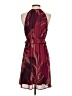 DR2 100% Polyester Paisley Burgundy Cocktail Dress Size S - photo 2