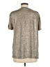 Deletta Metallic Silver Short Sleeve Top Size M - photo 2