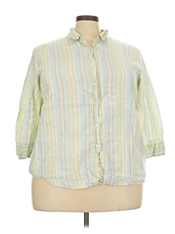 L.L.Bean 3/4 Sleeve Button-Down Shirt (view 1)