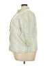 L.L.Bean 100% Linen Stripes Green 3/4 Sleeve Button-Down Shirt Size 3X - photo 5