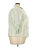 L.L.Bean 100% Linen Stripes Green 3/4 Sleeve Button-Down Shirt Size 3X - photo 4
