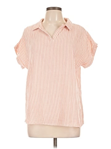 Cotton Bleu Short Sleeve Blouse (view 1)