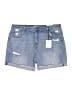 Zenana Blue Denim Shorts Size 3X - photo 1