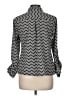 Notations Chevron-herringbone Silver Long Sleeve Blouse Size M - photo 2