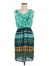 Mossimo Print Teal Cocktail Dress Size M - photo 1