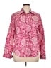 Ruby Rd. 100% Cotton Floral Pink Long Sleeve Blouse Size 14 - photo 1