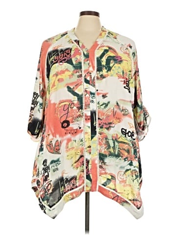 Melissa McCarthy Seven7 3/4 Sleeve Blouse (view 1)