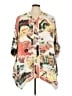 Melissa McCarthy Seven7 100% Polyester Print Ivory 3/4 Sleeve Blouse Size 4X - photo 1