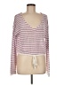 Pink Rose Stripes Pink Pullover Sweater Size M - photo 1
