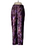 J. McLaughlin Print Purple Casual Pants Size 10 - photo 1