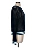 Hard Tail Polka Dots Color Block Graphic Stripes Blue Pullover Sweater Size M - photo 4