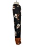 Monaco 100% Viscose Print Black Casual Pants Size 2 - photo 4