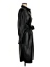 Dolce Cabo 100% Polyurethane Black Trenchcoat Size M - photo 4