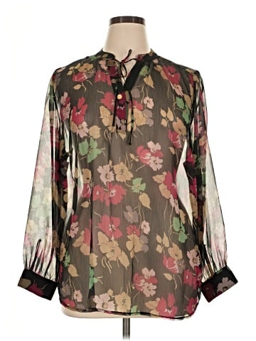 Lauren by Ralph Lauren Long Sleeve Blouse (view 1)