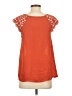 Lily White Orange Short Sleeve Top Size S - photo 2