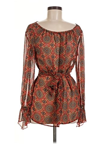 Oscar by Oscar De La Renta Long Sleeve Blouse (view 1)