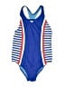 Speedo Stripes Blue One Piece Swimsuit Size M (estimated, youth) - photo 1
