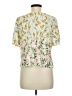 Lily White Yellow Short Sleeve Blouse Size M - photo 2