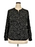 Notations Polka Dots Black Long Sleeve Blouse Size 2X - photo 1