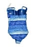 Nicole Miller Studio Print Blue One Piece Swimsuit Size L - photo 2
