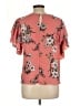 Lily White 100% Polyester Pink Short Sleeve Blouse Size L - photo 2